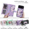 thumbnail image 6 of Allytechgroup For Google Pixel 8 Pro Wallet Case with Credit Card Slot Cash Slot, Support Wireless Charging Magnetic Closure Heavy Duty PU Leather Protective Case Cover with Wrist Strap, Purple, 6 of 12