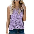 thumbnail image 1 of DPTALR Blouse Décontractée à Col en V pour Femme, T-Shirt Sans Manches, Hauts d'Été, 1 of 5