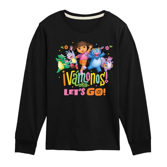 Dora The Explorer - Vamonos Lets Go - Toddler And Youth Long Sleeve Graphic T-Shirt