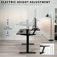 thumbnail image 6 of VIVO Electric 55” x 30” Stand Up Desk, Black Dual Tier Table Top, Black Frame, 6 of 9
