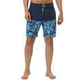 thumbnail image 1 of INSPIRE CHIC Men's Shorts Summer Swim Shorts Color Block Drawstring Beach Board Shorts 36 Navy Leaf, 1 of 6