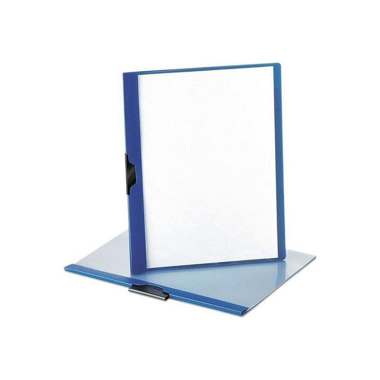 Polypropylene No-Punch Report Cover, Letter, Clip Holds 30 Pages, Clear/Blue, Sold as 1 Each Polypropylene No-Punch Report Cover, Letter, Clip Holds 30 Pages, Clear/Blue, Sold as 1 Each