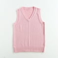 thumbnail image 2 of MNCEKFOD Womens Tank Tops New Vintage Knitted Sleeveless School Sweater V Neck Sleeveless Comfy Summer Casual Blouse Tshirts Pink XXL, 2 of 3