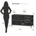 thumbnail image 3 of DECOMOMO 5-Drawers Low Dresser for Bedroom, 3 of 7