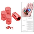 thumbnail image 4 of 4x Car Tire Stem Caps Universal Dustproof with O Rubber Heavy Duty Stem Covers Tire for Trucks Cars Motorcycles Red, 4 of 8