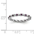 thumbnail image 5 of 925 Sterling Silver Stackable Expressions Rhodolite Garnet Ring Size: 8; for Adults and Teens; for Women and Men, 5 of 5
