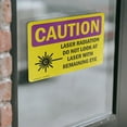 thumbnail image 4 of (2 Pack) Laser Radiation Do Not Look With Symbol OSHA Caution Radiation Sign, 4 of 7