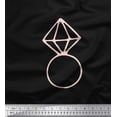 thumbnail image 1 of Soimoi Black Poly Georgette Fabric Diamond Ring Fashion Print Sewing Fabric Yard 42 Inch Wide, 1 of 3