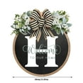 thumbnail image 3 of Panneau de Bienvenue Rustique Amusant avec Couronne de Printemps - Décoration Murale Intérieure et Extérieure, 3 of 6