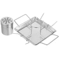 thumbnail image 3 of Shisuyan 1 Set Grilled Rack for Outdoor Roast Chicken Holder Turkey Roast Rack for Home Hotel Restaurant, 3 of 8