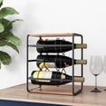 thumbnail image 3 of Spaco Small Wine Racks Countertop,Metal Wine Bottle Holder Modern Black for Home Kitchen Bar,Tabletop Wine Rack for Cabinet, Pantry, Wine Bottle Storage, 3 of 12
