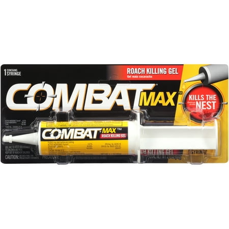 Combat Max Roach Killing Gel for Indoor and Outdoor Use, 1 Syringe, 2.1 (Best Solution For Roaches)