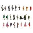 thumbnail image 4 of Figuras de escala HO 1:87, 25 uds., tren, parque, calle, juguetes de pasajeros, Micro paisaje Diorama, pequeño paisaje arquitectónico, modelo de pararse Hugo figura de gente en miniatura, 4 of 8