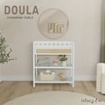 thumbnail image 2 of Dream On Me Doula Changing Table in White with Natutal, JPMA certified, with two spacious storage shelves, 2 of 9