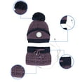 thumbnail image 6 of Dyfzdhu Women USB Heating Warm Knitting Heating Hat Scarf Suit Purple, 6 of 7