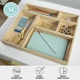 thumbnail image 4 of Martha Stewart Weston Wooden Desktop Organizer with Open Lower Storage Compartment, Engineered Wood Multipurpose Storage Caddy, White, 4 of 10