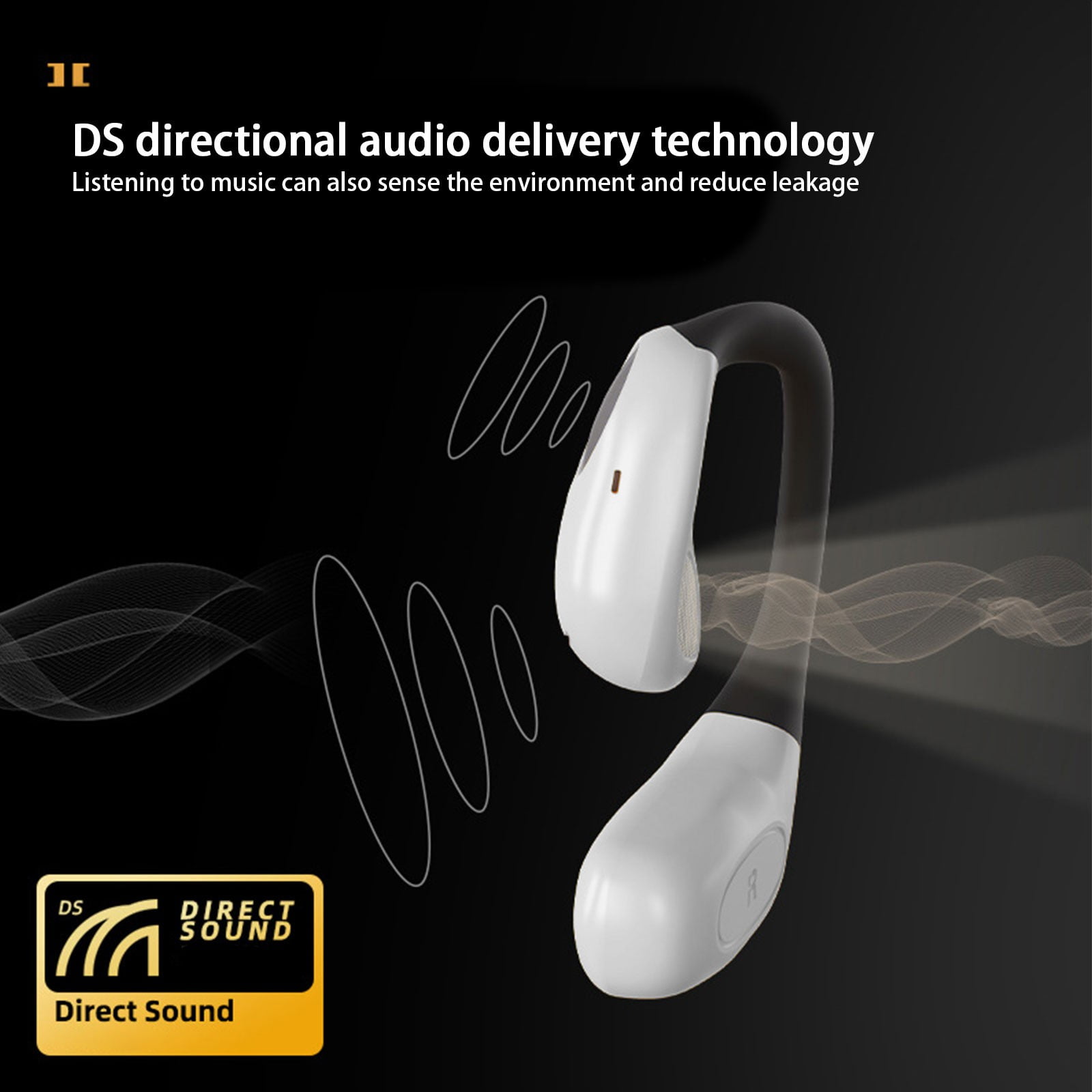 Open Ear Clip Wireless Earbuds Bluetooth 5.4, Lightweight Comfort Sports Bone Conduction Headphones Built-in Mic for Clear Audio, Stable Fit Earphones 24H Play(White)