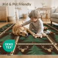 thumbnail image 4 of ODIKA Woodland Cabin Decor Pine Antler Design Star Accented Banded Edge Pet Friendly & Kids Safe Play for Playroom, Bedroom, Reading Nook, 4 of 7