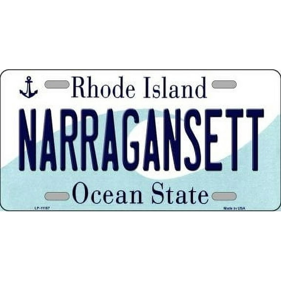 Smart Blonde LP-11187 6 x 12 in. Narragansett Rhode Island Novelty Metal License Plate Tag