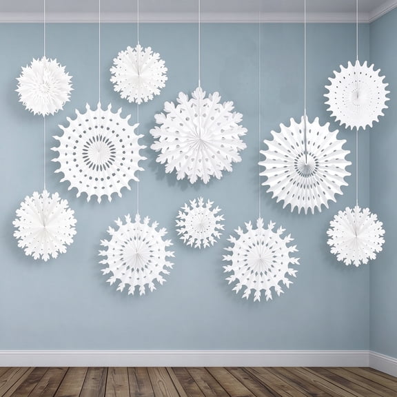 Frozen Winter Wonderland, White Snowflake Decorations for Magical Celebrations, Christmas Decoration
