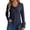 Dark Blue #062, variant on Women's Cowl Neck Ribbed Knit Tunic Long Sleeve Relaxed Fit Pullover Tops
