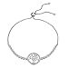 thumbnail image 3 of Bracelet Tennis Arbre de Vie Rond Argent Sterling 925 Zircon CZ Chaîne Ancre Réglable 10 Pouces, 3 of 4