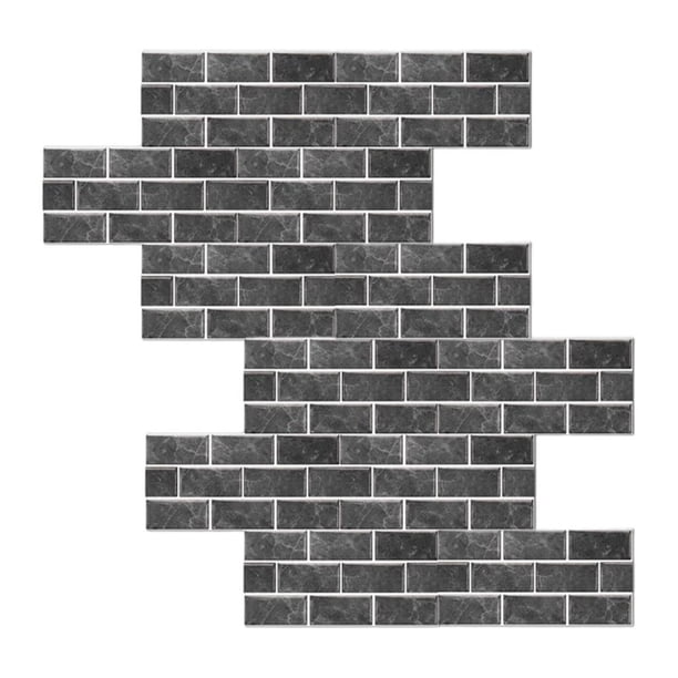 12x de s de imitación, paneles de pared, decoración de fondo, azulejos de pared de s de imitación para sala de estar, Marrón