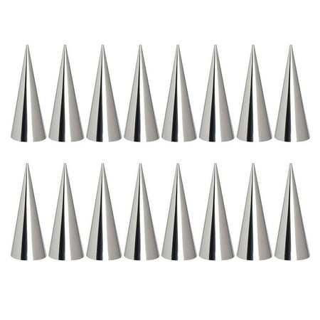 

16pcs Stainless Steel Pastry Cream Horn Molds Conical Tube Cone Pastry Roll Horn Mould Kitchen Baking Coil Tool (Small Size)