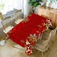 thumbnail image 3 of Tchckioa Red Snowflake Tablecloth, 60x102 Inch Waterproof Table Cover for Kitchen Christmas Holiday Decor, 3 of 7