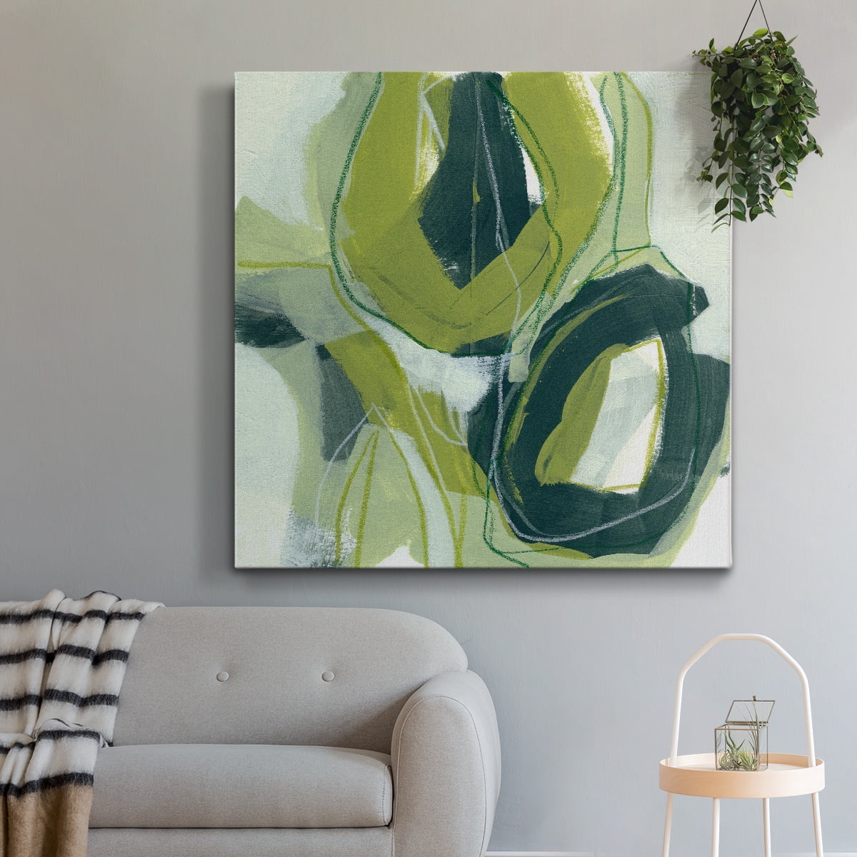 Wexford Home Verdigris Motion II-Premium Gallery Wrapped Canvas, 24" x 24" - Ready to Hang