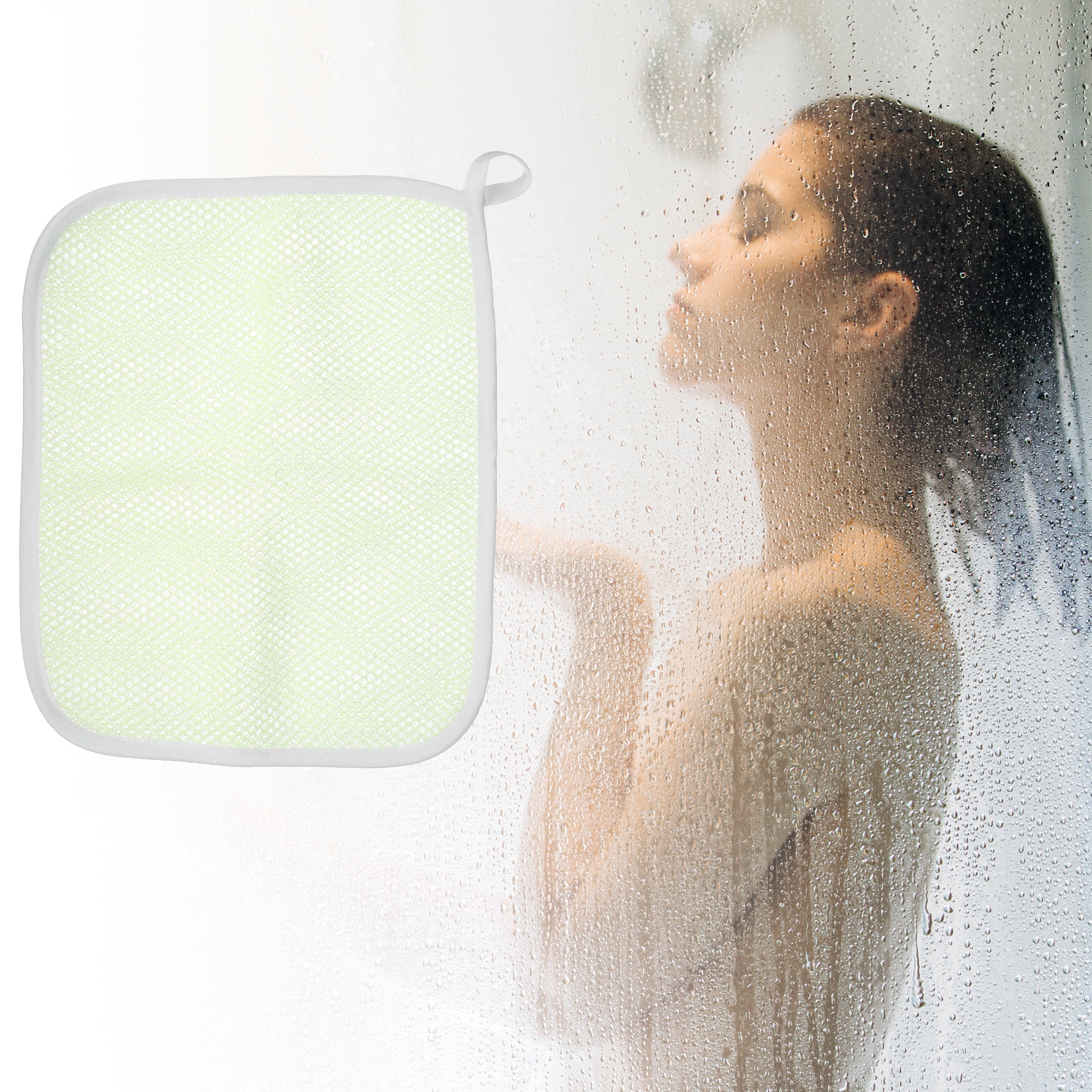 Unique Bargains Double Side Elasticity Body Scrub Towel Body Scrubber 8.66" x 10.24"