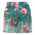 thumbnail image 4 of KIHOUT Summer Shorts Skirts for Women Floral Print Mid-waist Sports Skirts Swimsuit Bottom, Size S-4XL, 4 of 5