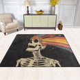 thumbnail image 2 of Yayeee Area Rugs for Living Room 5.2'x4' Indoor Non Slip Washable Bedroom Carpet, Black Skeleton, 2 of 5