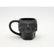 Way to Celebrate! Black Skull Ceramic Mug, 17 fl oz Capacity, Stoneware