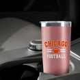 thumbnail image 5 of Chicago Cup with Lids and Straws Insulated Stainless Steel Tumbler Travel Coffee Mug Football Gifts 20 Oz, 5 of 6