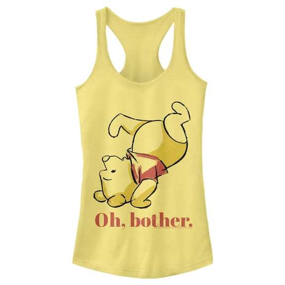 Junior's Winnie the Pooh Somersault Master Racerback Tank Top Banana X Large