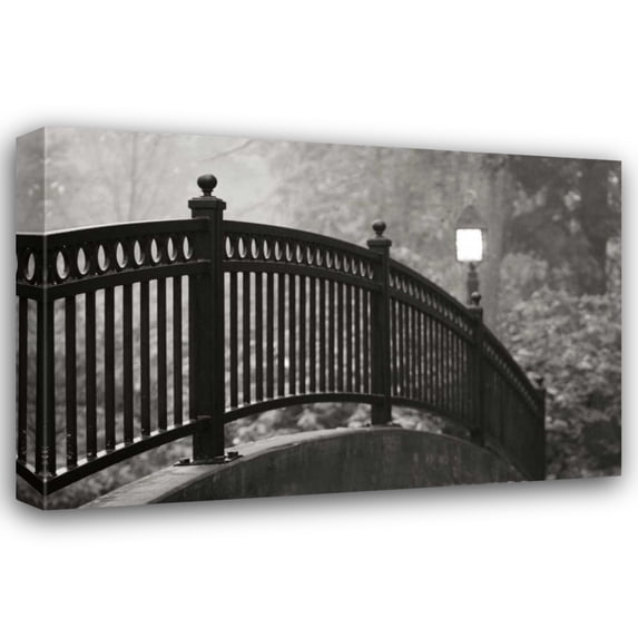 Vitaly Geyman 24x17 Gallery Wrapped Canvas Wall Art Titled - Bridge of Light II BandW