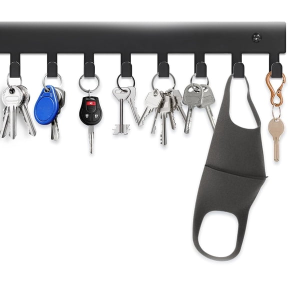 Magnetic Key Holder, Heavy Duty Strong Magnetic Key Hanger with Hooks for Refrigerator, Wall Mount for Metal Surface
