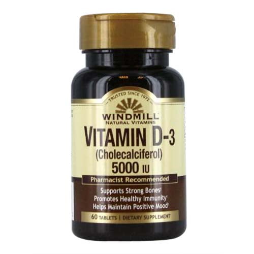 Windmill Natural Vitamin D-5000 Tablets 60 Tablets