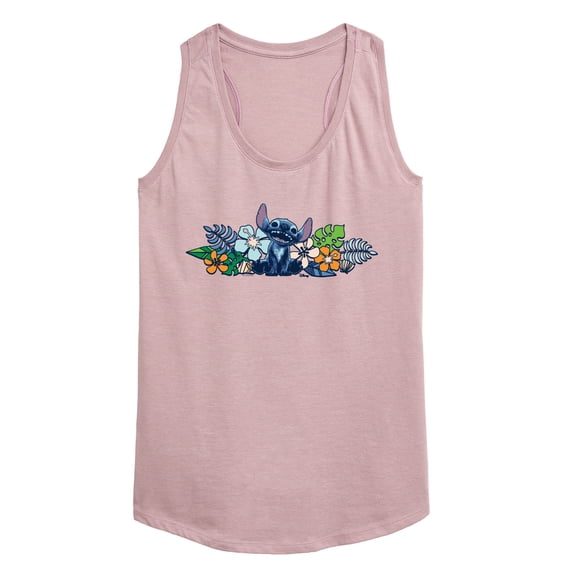Lilo & Stitch - Stitch Flowers - Women's Racerback Graphic Tank