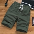 thumbnail image 4 of Pantalones cortos cargo de algodón y lino para hombre: pierna recta, corte holgado, playa/deporte, tallas M-XXXXL, cintura de 66-96 cm, 4 of 4