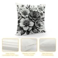 thumbnail image 4 of JRXY Roses Tulips，Throw Pillow Covers Vintage Floral with Victorian Bouquet of Flowers on Garden Delphinium Petunia Pillow Case 12x20 Inches 12x12in, 4 of 5