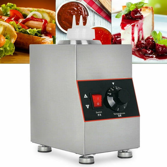 2in1 Commercial Electric Countertop Sauce Warmer 650ML Heat Preservation Equip Commercial Food Warmer Electric Countertop Sauce Warmer Electric Countertop Sauce Warmer Nacho Cheese Sauce Jam