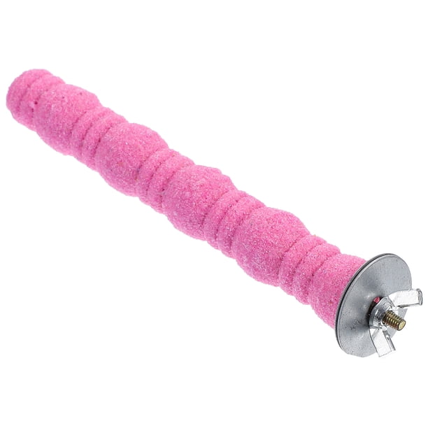 Percha para loros de madera natural, soporte para pájaros, palo para pulir patas, soporte para percha para loros