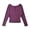 #04 Purple 【Mix, Match & Rotate: Stock Up on Daily Colors】, variant on Women's Loose Fit Long Sleeve Round Neck Pocket Patchwork Solid Color Blouse Top Comfy Versatile Casual Business Office Outfits | CSEONE,Black L