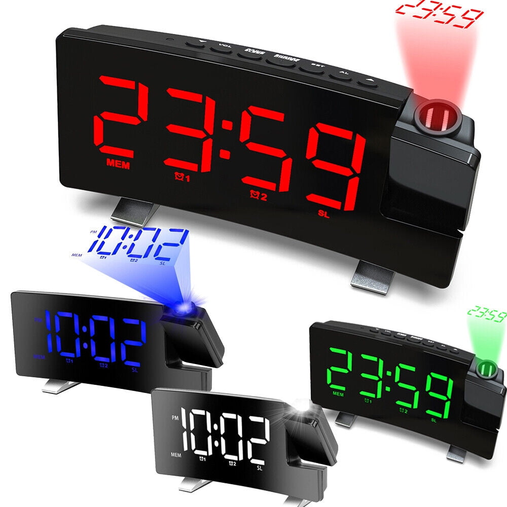 Digital Alarm Clock, Projection Alarm Clock for Heavy Sleepers, Digital
