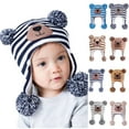 thumbnail image 3 of Lovskoo Baby Beanie Hat for Winter with Earfalp Cute Bear Kids Toddler Girls Boys Warm Knit Cap 0-3Years Yellow, 3 of 3