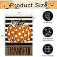 thumbnail image 6 of Thanksgiving Fall Garden Flag 12x18 Inch Double Sided for Outside, Thankful Polka Dot Pumpkin Striped Outdoor Seasonal Holiday Yard Porch Decoration, 6 of 6