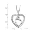 thumbnail image 2 of Mon coeur au vôtre collier pendentif en argent sterling avec chaîne, 2 of 4