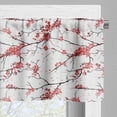 thumbnail image 5 of Ambesonne Flower Valance & Curtain, Windy April Weather, 55"x30", Coral Black, 5 of 6